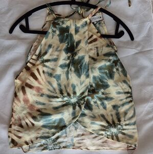 Zara Multicolor Tie-Dye Halter Top